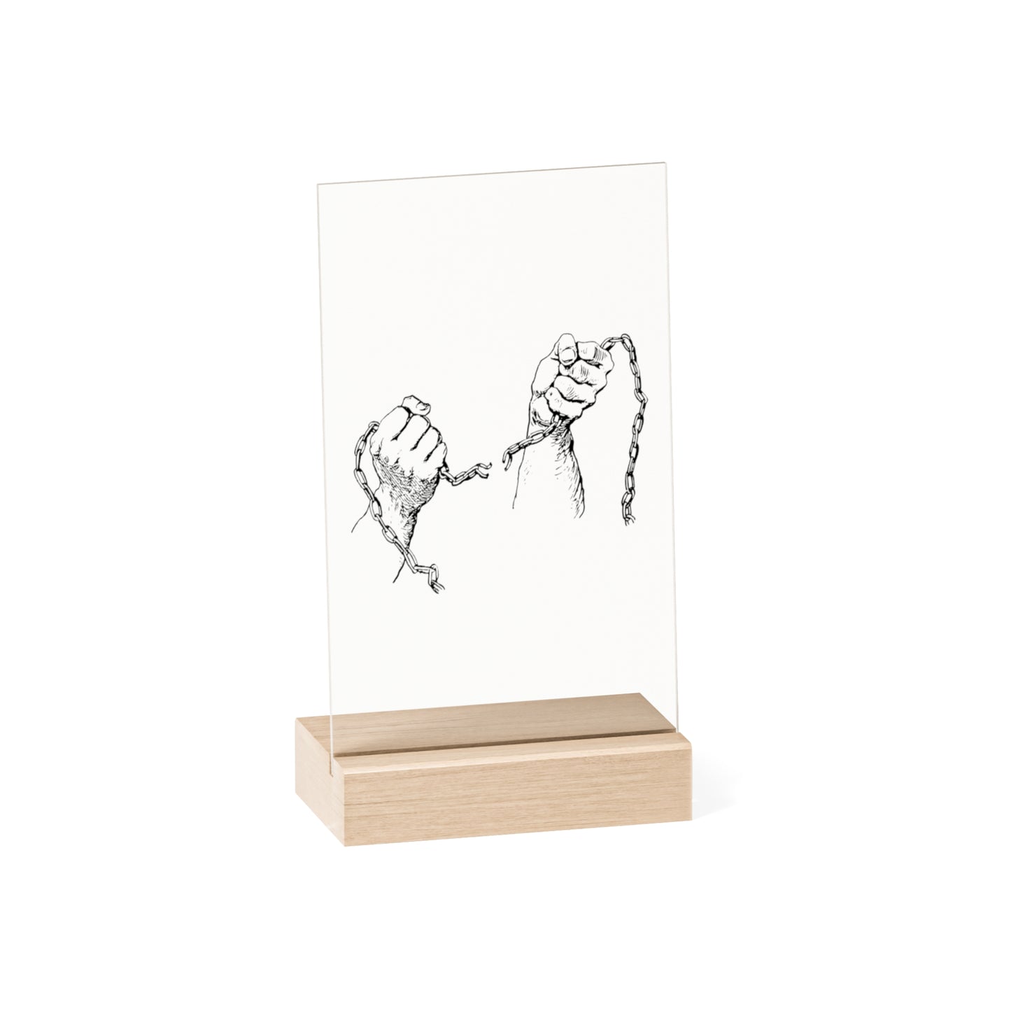 "Break Free" Acrylic Plaque with Wooden Stand