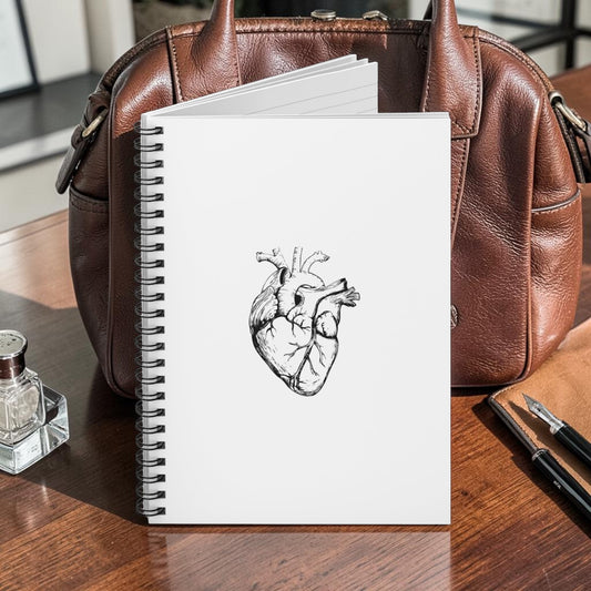 Anatomical Heart Spiral Notebook — Ruled Journal for Medical Students & Artists