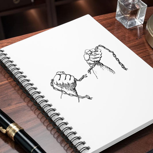 Freedom Breaks Chains Spiral Notebook — Ruled Journal for Activists & Healing