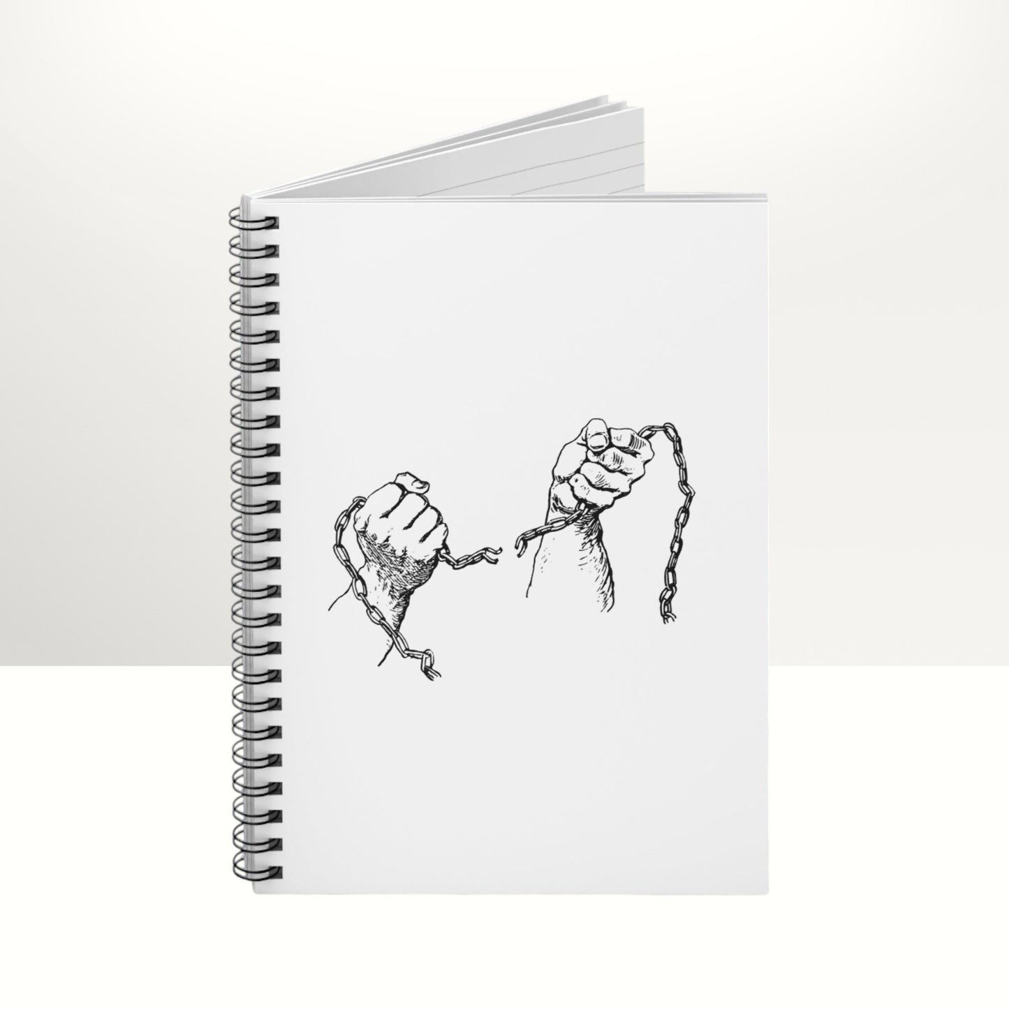 Freedom Breaks Chains Spiral Notebook — Ruled Journal for Activists & Healing