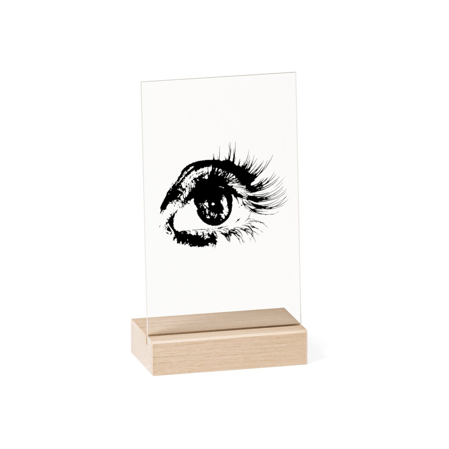 'Eye" Acrylic Plaque with Wooden Stand